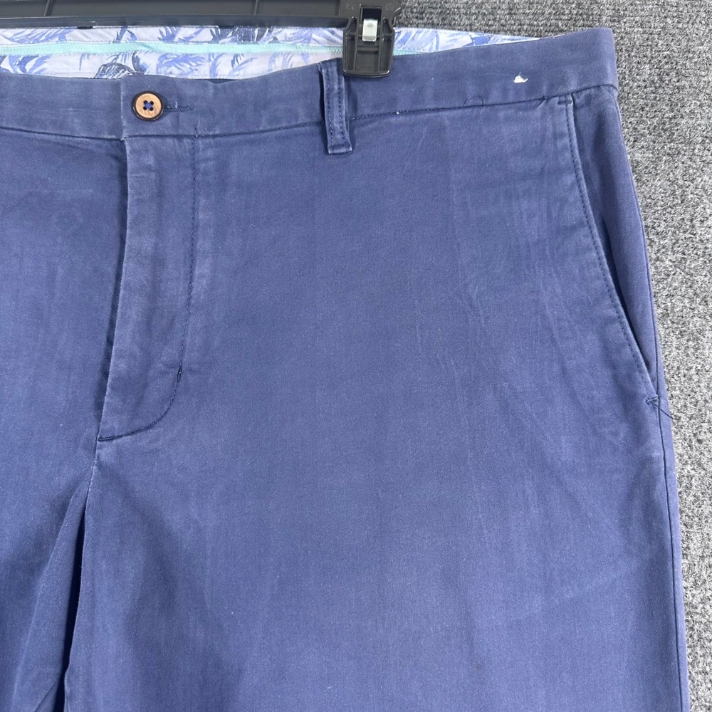 Tommy Bahama Chino Pants Mens 42x30 Navy Blue Boracay Cotton Blend Casual Golf - Picture 4 of 16